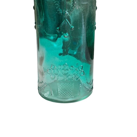 Embossed Glass Bottle Green 9" - Picture 13 of 13